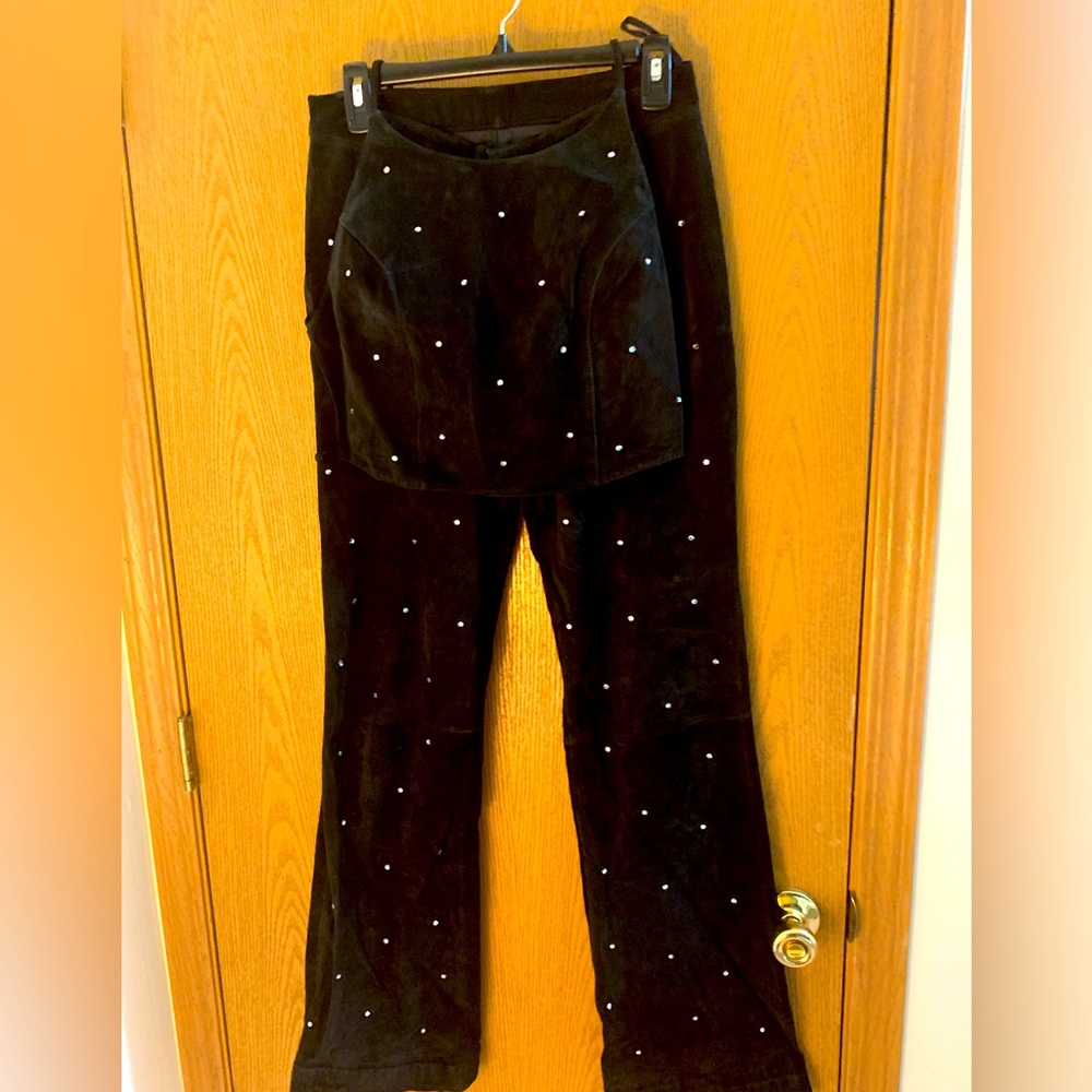 Two piece  leather pants and top